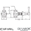 Cifial 32217BS.L 32217BS.R Brookhaven Lever 3 4 Inch Wall Stop Valve Dimensions